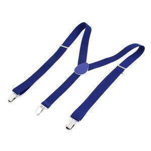 Suspenders Metal Clips Adjustable Elastic Band Y Shaped Suspender Bright Red